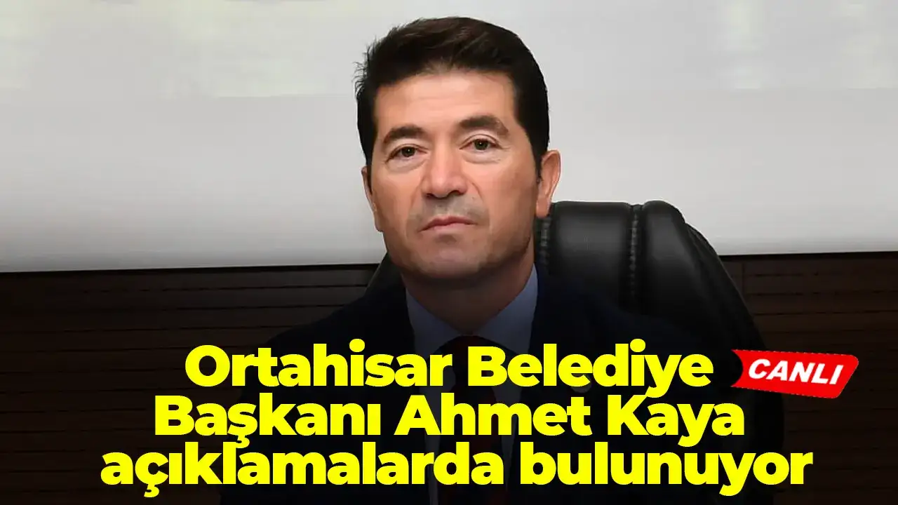 Ortahisar Belediye Başkanı Ahmet Kaya açıklamalarda bulunuyor