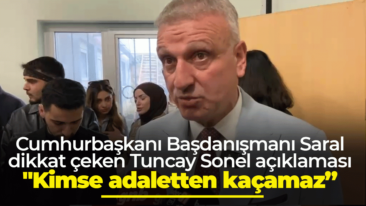 Cumhurbaşkanı Başdanışmanı Saral dikkat çeken Tuncay Sonel açıklaması 
