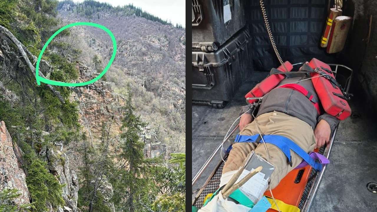 Arazide mahsur kalan yaralı vatandaş helikopterle kurtarıldı