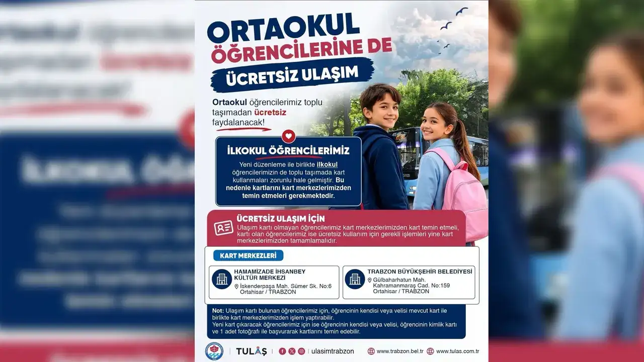 Başkan Genç müjdeyi verdi! Trabzon’da ortaokullara ücretsiz ulaşım