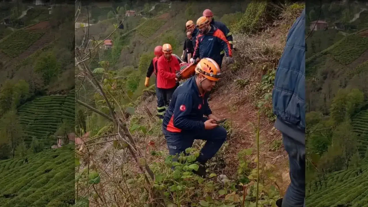 Rize’de çay bahçesinde iş kazası! Ayağını kesti