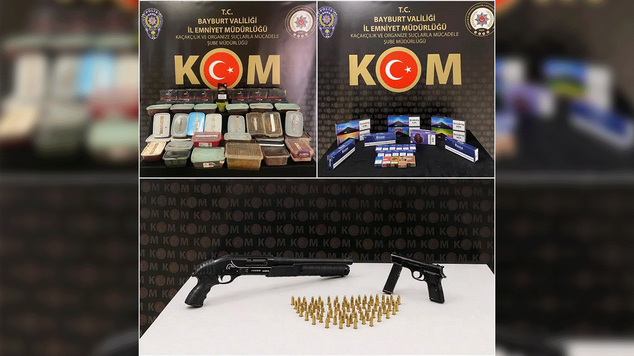 Bayburt’ta kaçakçılık operasyonu: 3 şüpheli gözaltında