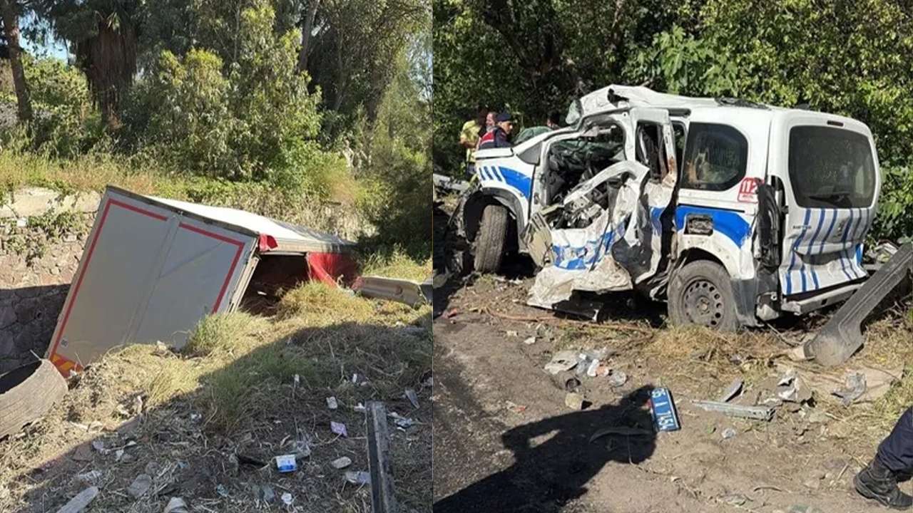 Freni arızalanan tır dehşet saçtı: bir Polis şehit oldu iki kişi öldü