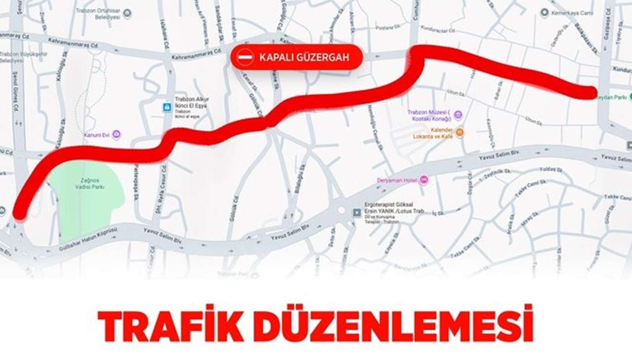 Trabzon'daki kortej yürüyüşü nedeniyle o yol yarın trafiğe kapatılıyor!