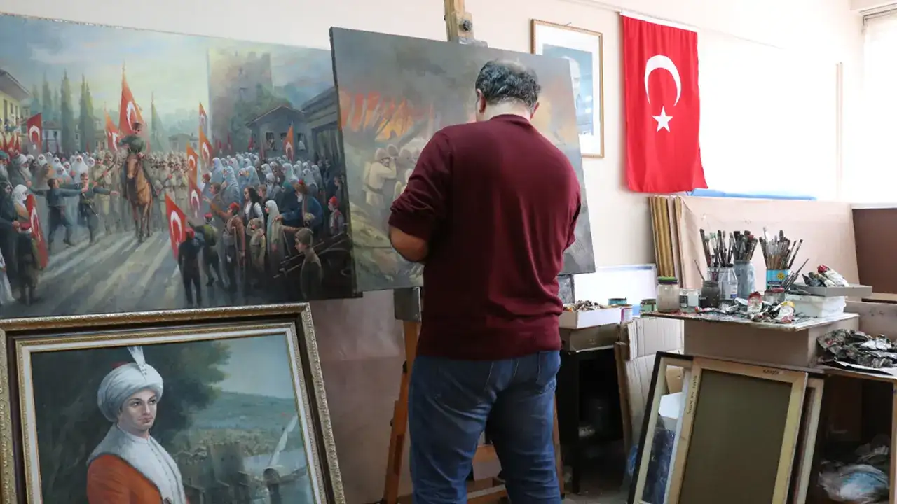 Trabzon’un tarihi Şeyihoğlu’nun tablolarında hayat buluyor