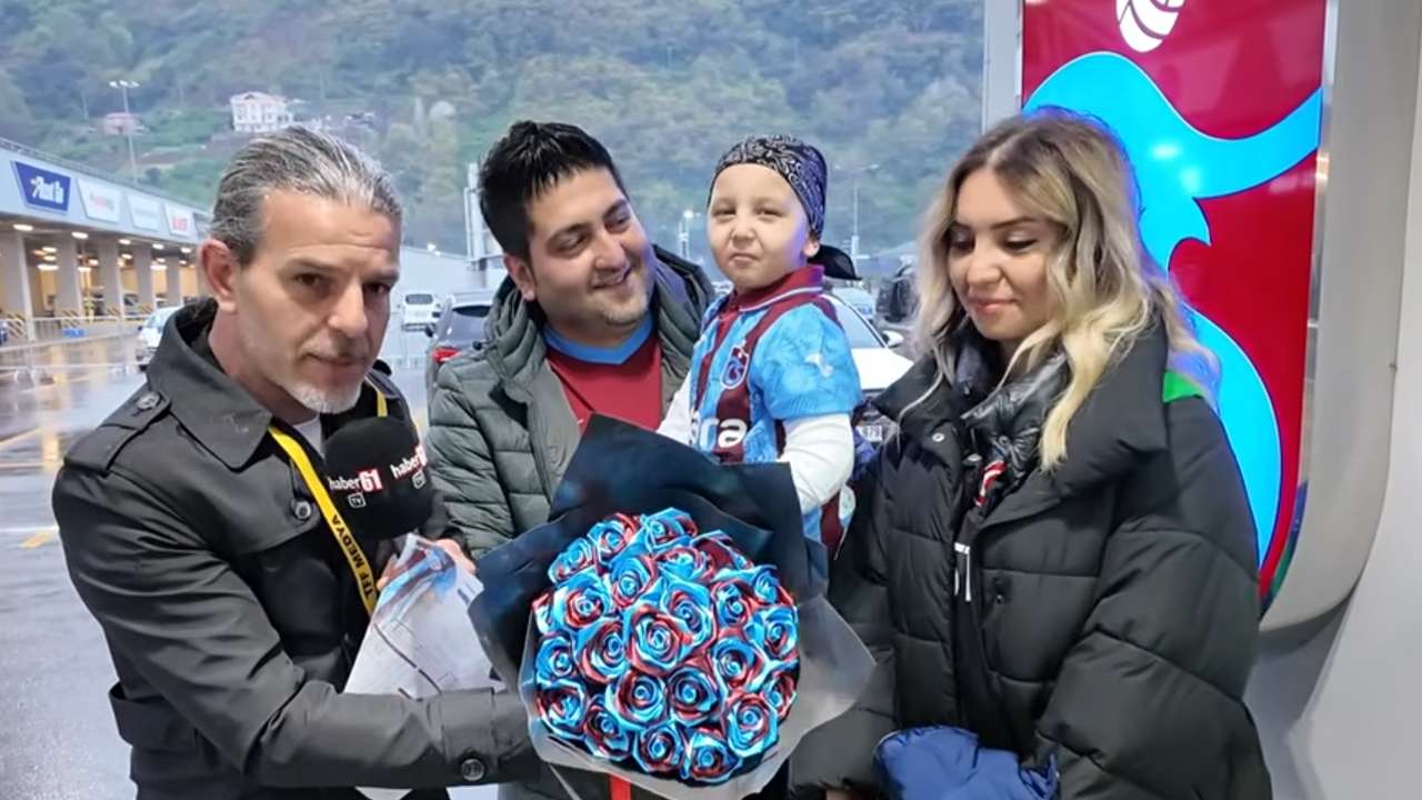 Trabzon’da kanseri yenen Batu’nun ilk maç heyecanı