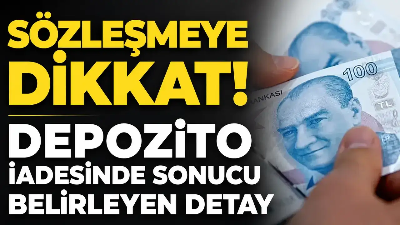 Sözleşmeye dikkat! Depozito iadesinde sonucu belirleyen detay
