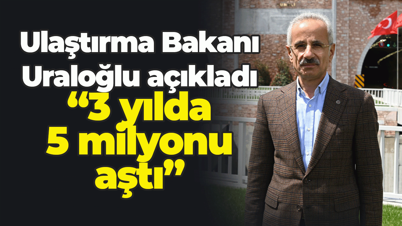 Ulaştırma Bakanı açıkladı: "Zigana Tüneli 3 yılda 5,3 milyon araca hizmet verdi"