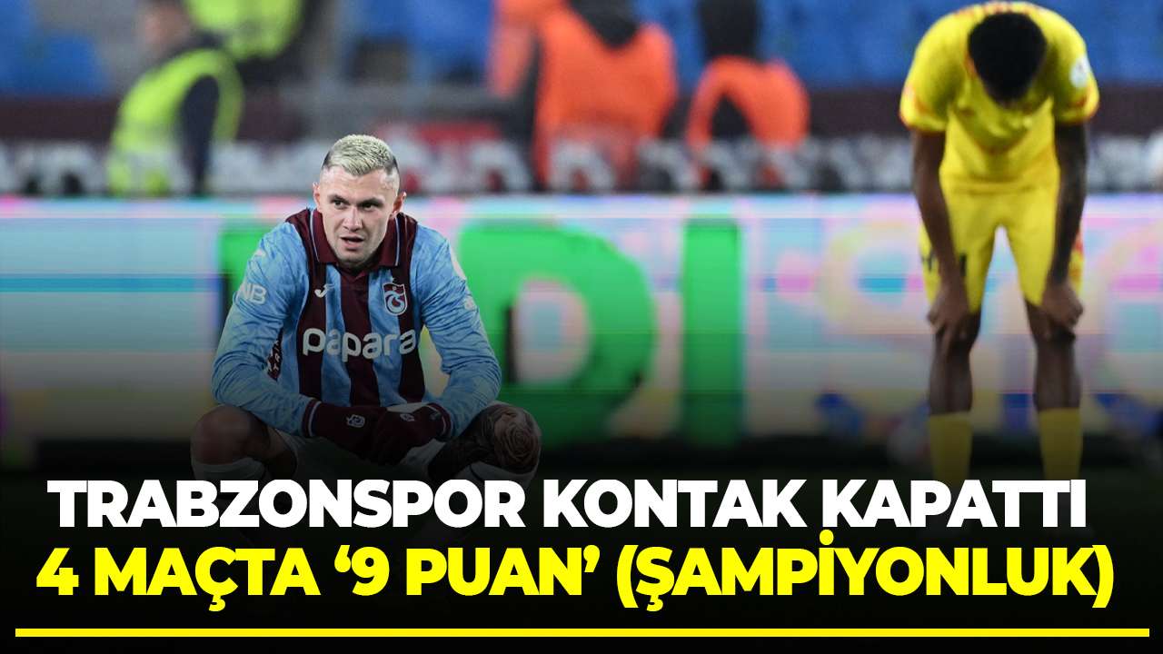 Trabzonspor kontak kapattı! 4 maçta 9 puan kaybı