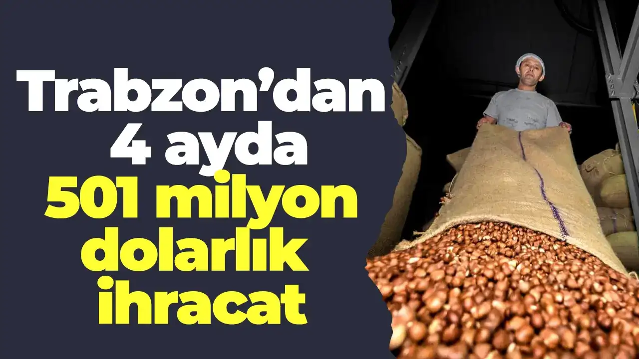 Trabzon’dan 4 ayda 501 milyon dolarlık ihracat