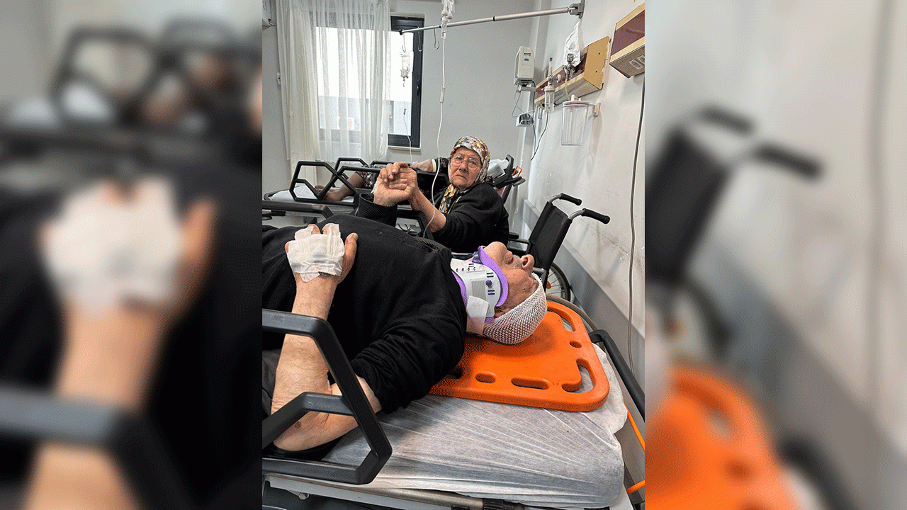 Rizeli çift hastanede bile ellerini bırakmadılar