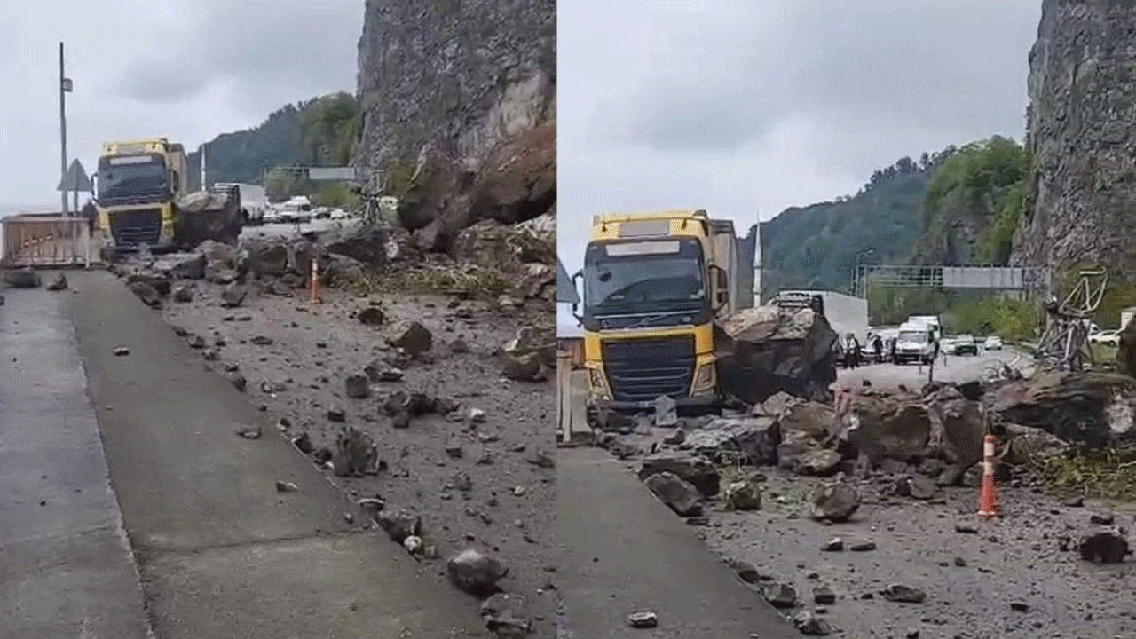 Artvin’de heyelan Sarp Sınır Kapısı yolunu kapattı