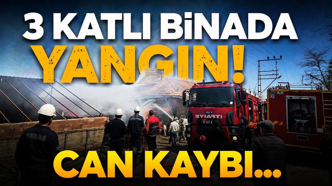 3 katlı binada yangın! Can kaybı yok