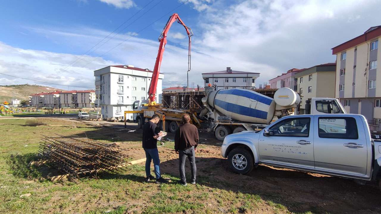 Bayburt’ta hazır beton tesislerinde denetim yapıldı
