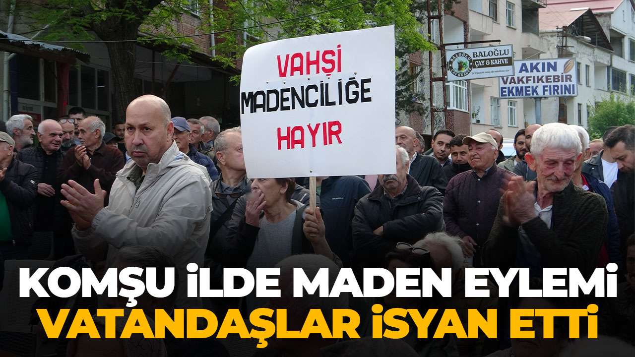 Giresun'da yöre halkı maden kirliliğine karşı eylem yaptı