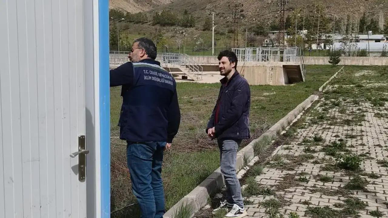 Bayburt’ta atık su arıtma tesisinde teknik inceleme yapıldı