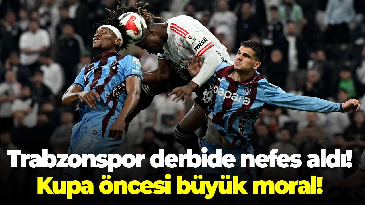 Trabzonspor derbide nefes aldı! Kupa öncesi büyük moral!
