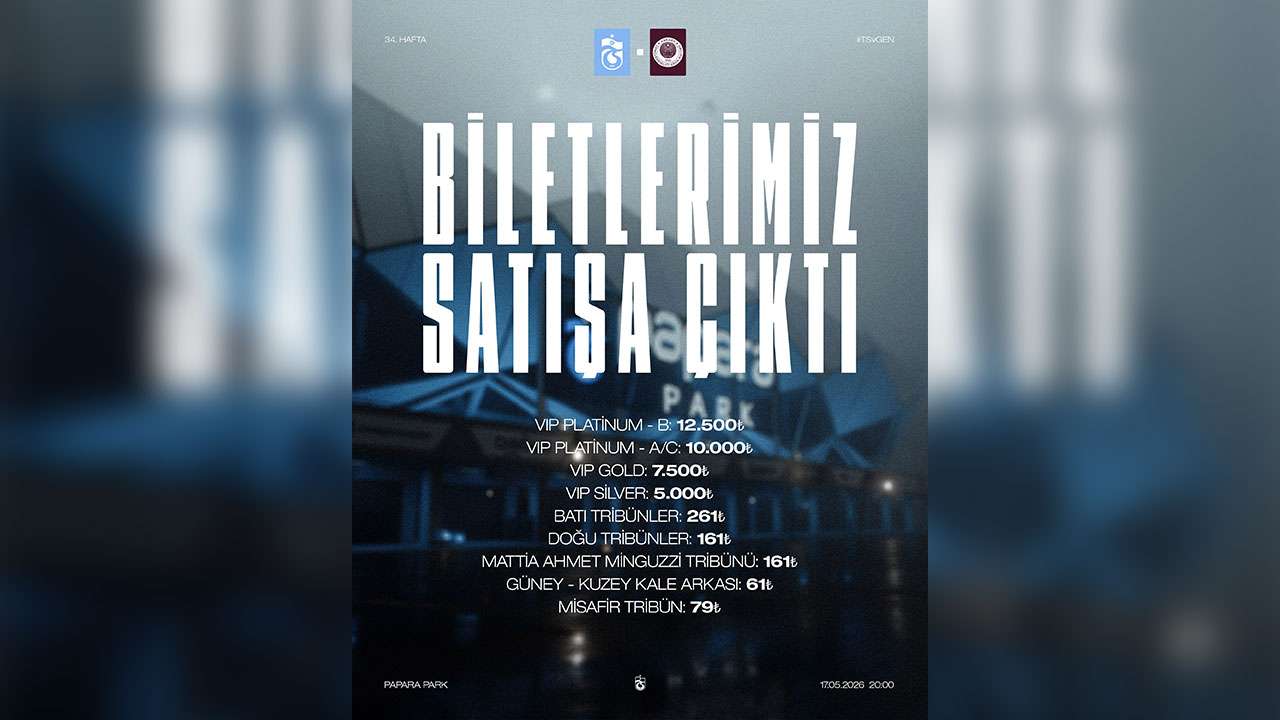 Trabzonspor-Gençlerbirliği maçının biletleri satışa çıktı