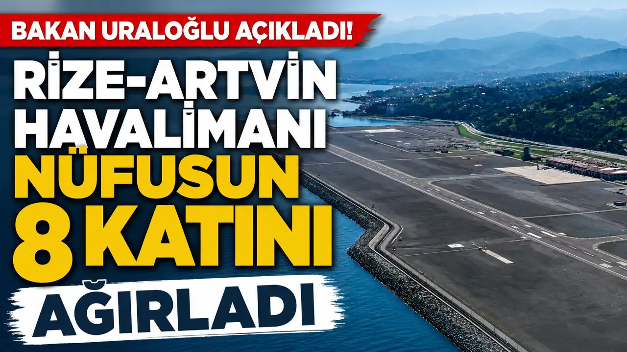 Bakan Uraloğlu açıkladı! Rize-Artvin Havalimanı nüfusun 8 katını ağırladı