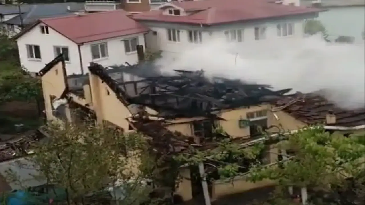 Araklı’da panik anları: Bir ev alevler içinde kaldı
