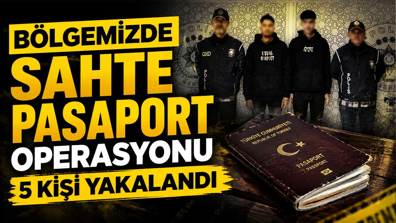 Bölgemizde sahte Pasaport operasyonu: 5 kişi yakalandı