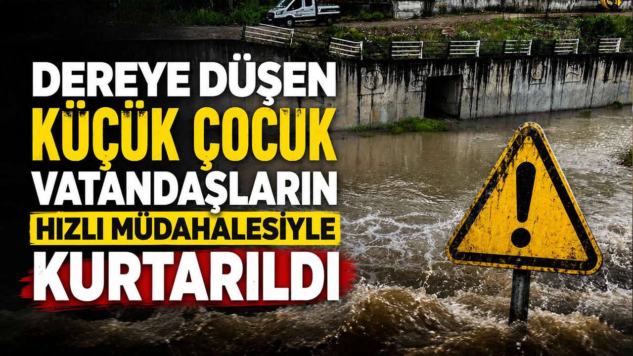 Dereye düşen küçük çocuk vatandaşların hızlı müdahalesiyle kurtarıldı