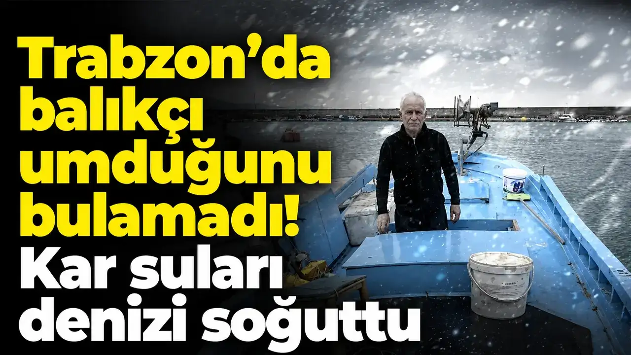 Trabzon’da balıkçı umduğunu bulamadı: Kar suları denizi soğuttu
