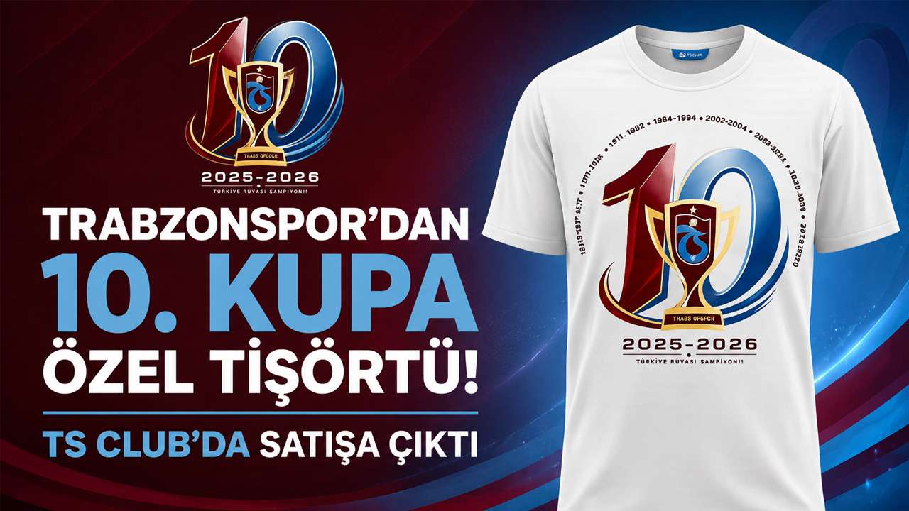 Trabzonspor’dan 10. kupa özel tişörtü! TS Club’da satışa çıktı