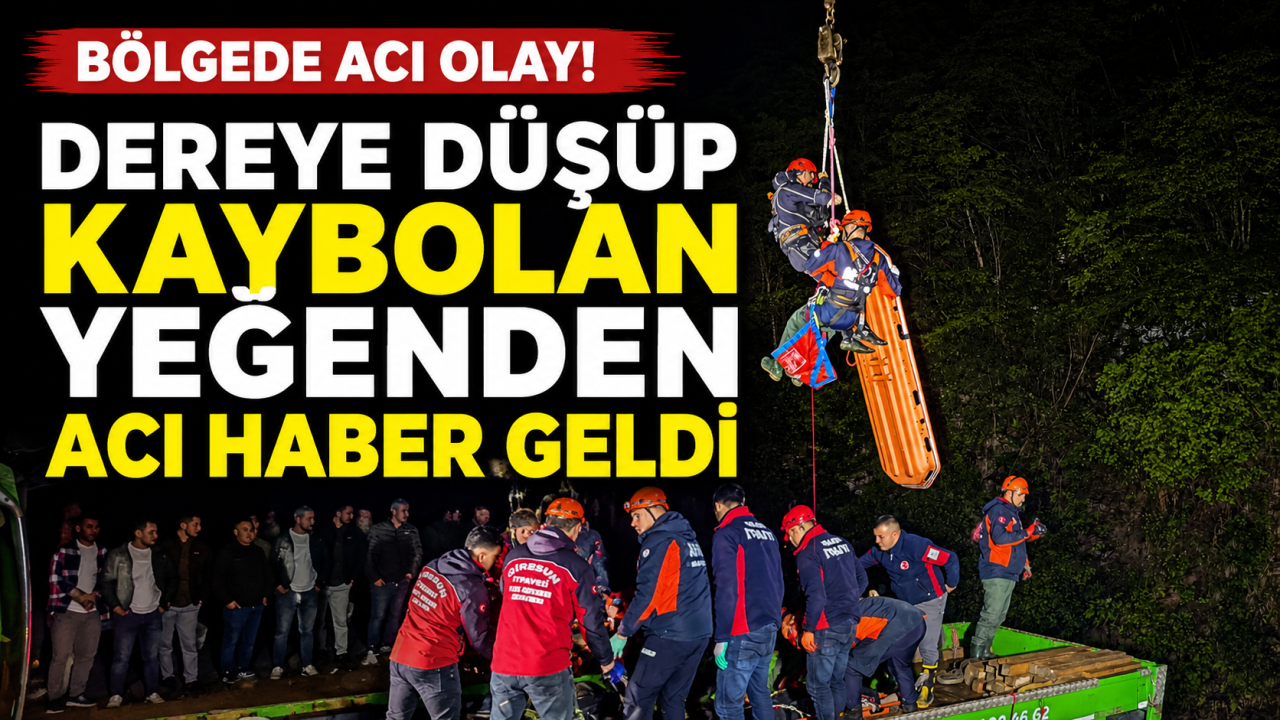 Bölgede acı olay! Dereye düşüp kaybolan yeğenden acı haber geldi
