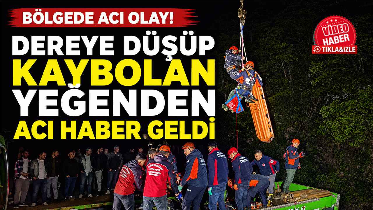Bölgede acı olay! Dereye düşüp kaybolan yeğenden acı haber geldi