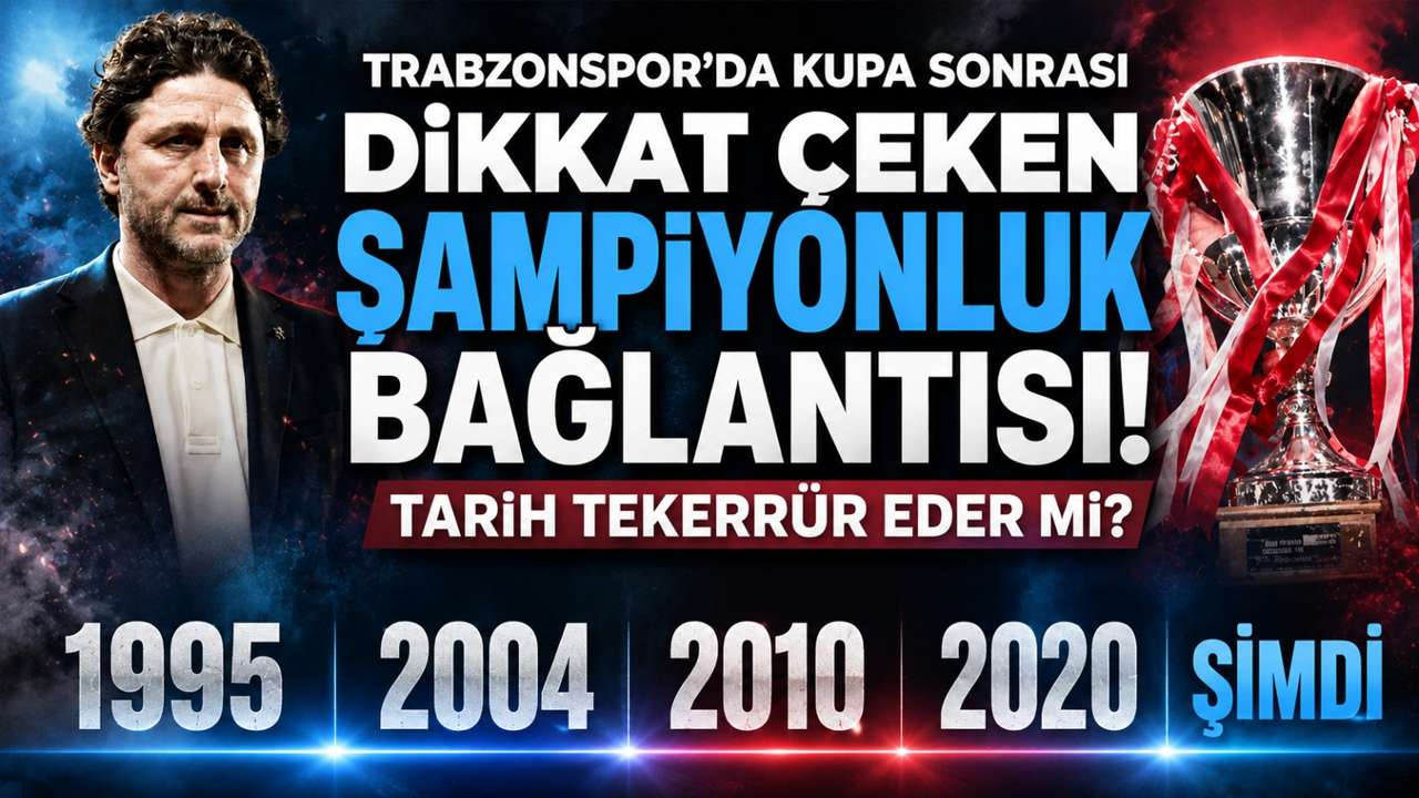 Trabzonspor’da kupa sonrası dikkat çeken şampiyonluk bağlantısı! Tarih tekerrür eder mi?