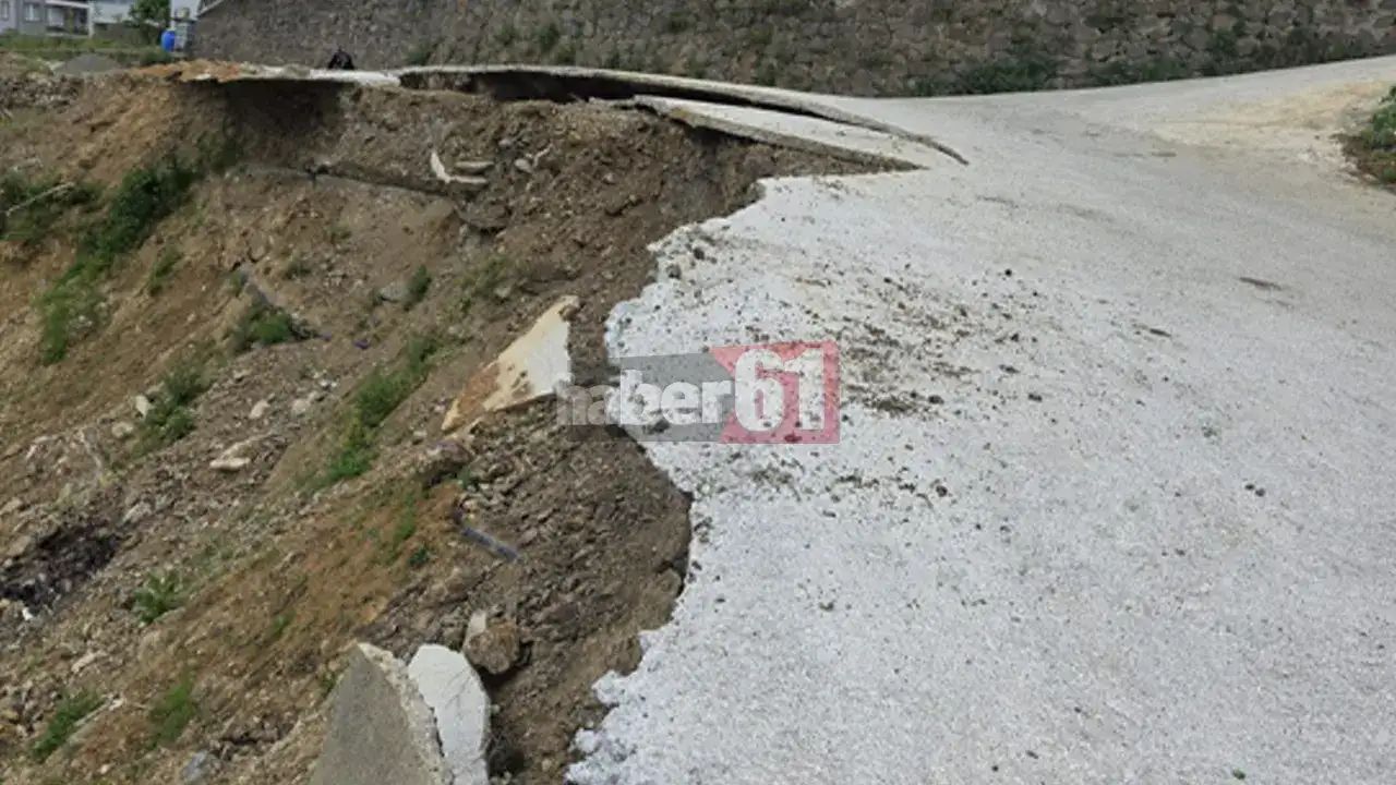 Yomra’da çöken yol tehlike saçıyor! Vatandaşlar çözüm bekliyor