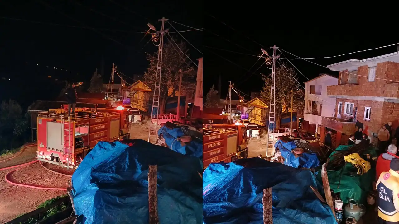Rize'de yayla yangını: 2 ev küle döndü
