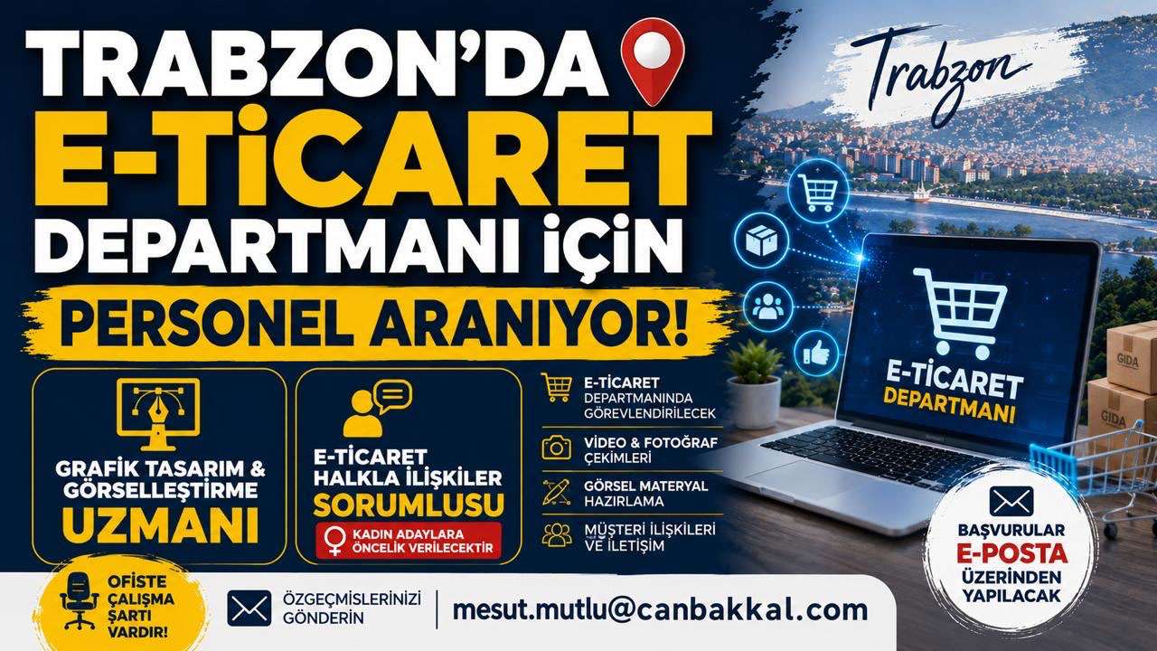 Trabzon’da gıda şirketine personel aranıyor! İki farklı pozisyon için alım yapılacak