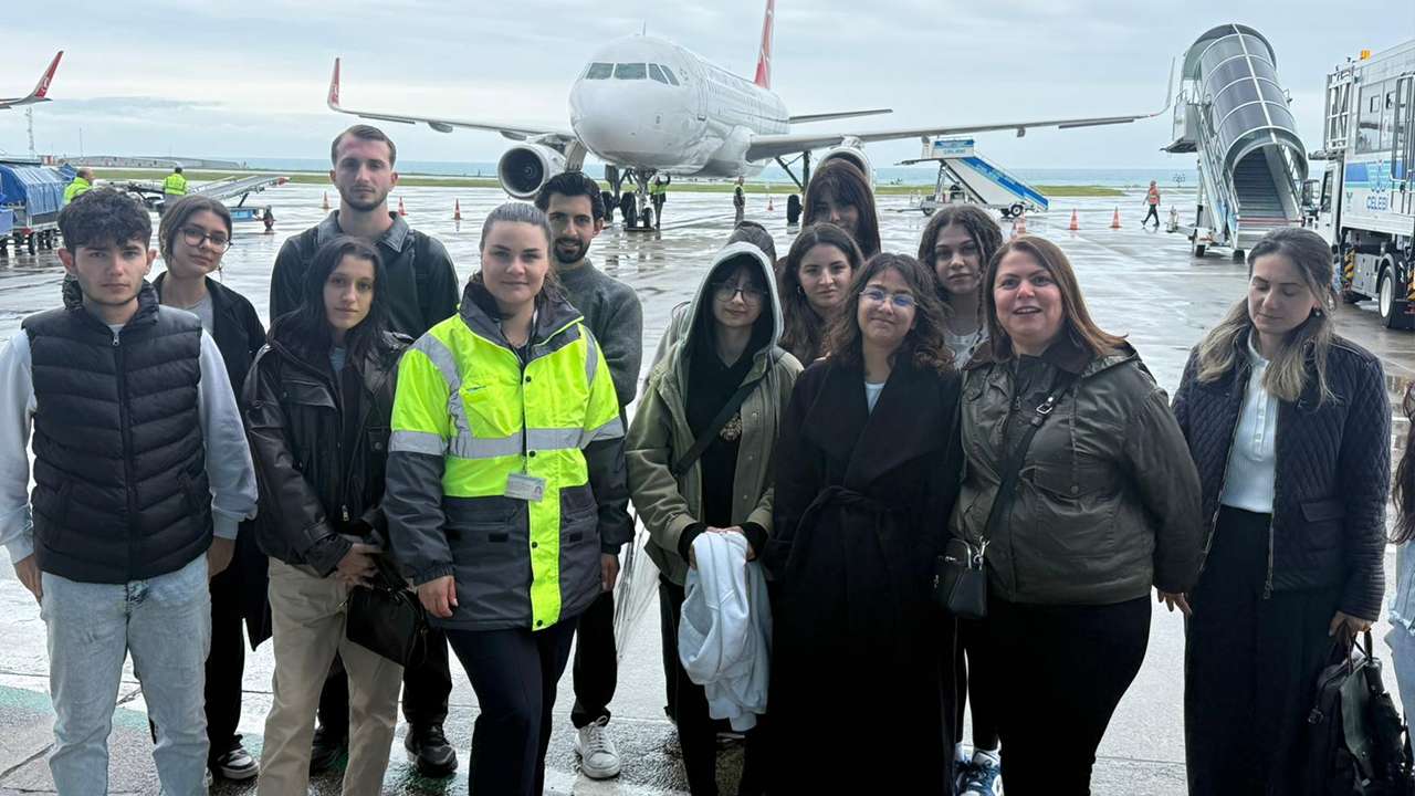 Trabzon’da turizm öğrencilerinden Çelebi Hava Servisi’ne teknik gezi