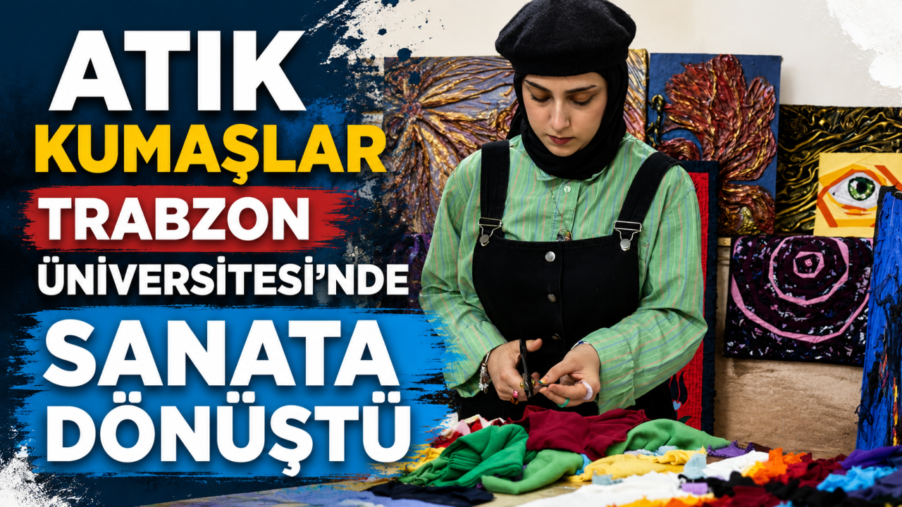 Atık kumaşlar Trabzon Üniversitesi’nde sanata dönüştü