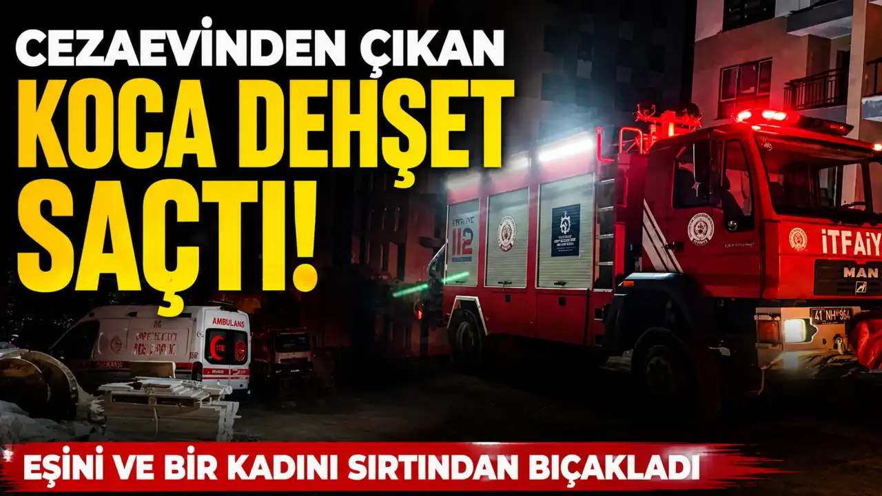 Cezaevinden çıkan koca dehşet saçtı! Eşini ve bir kadını sırtından bıçakladı