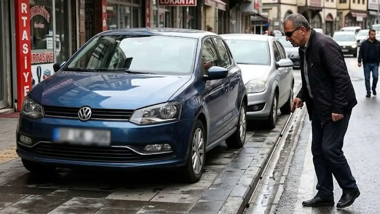 Trabzon'da kaldırım ve yol kenarları açık otoparka döndü!