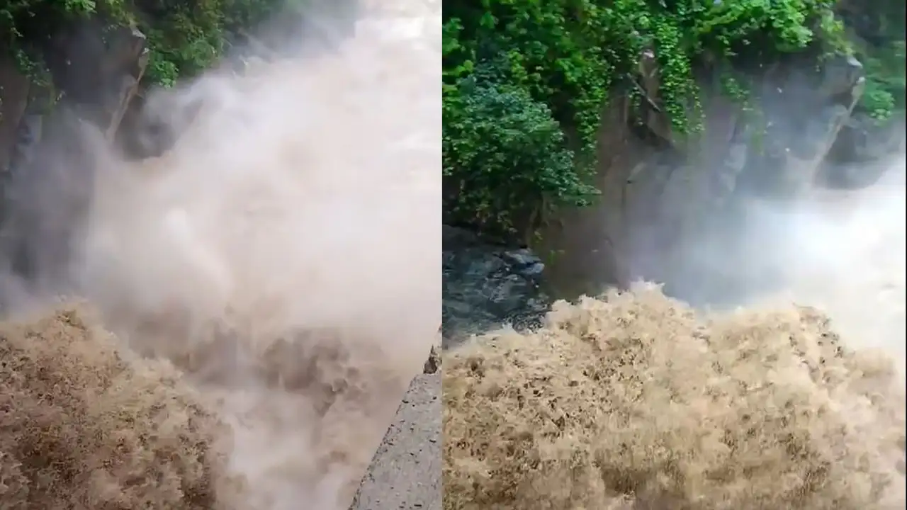 Rize’de korkutan görüntü! Dere taştı