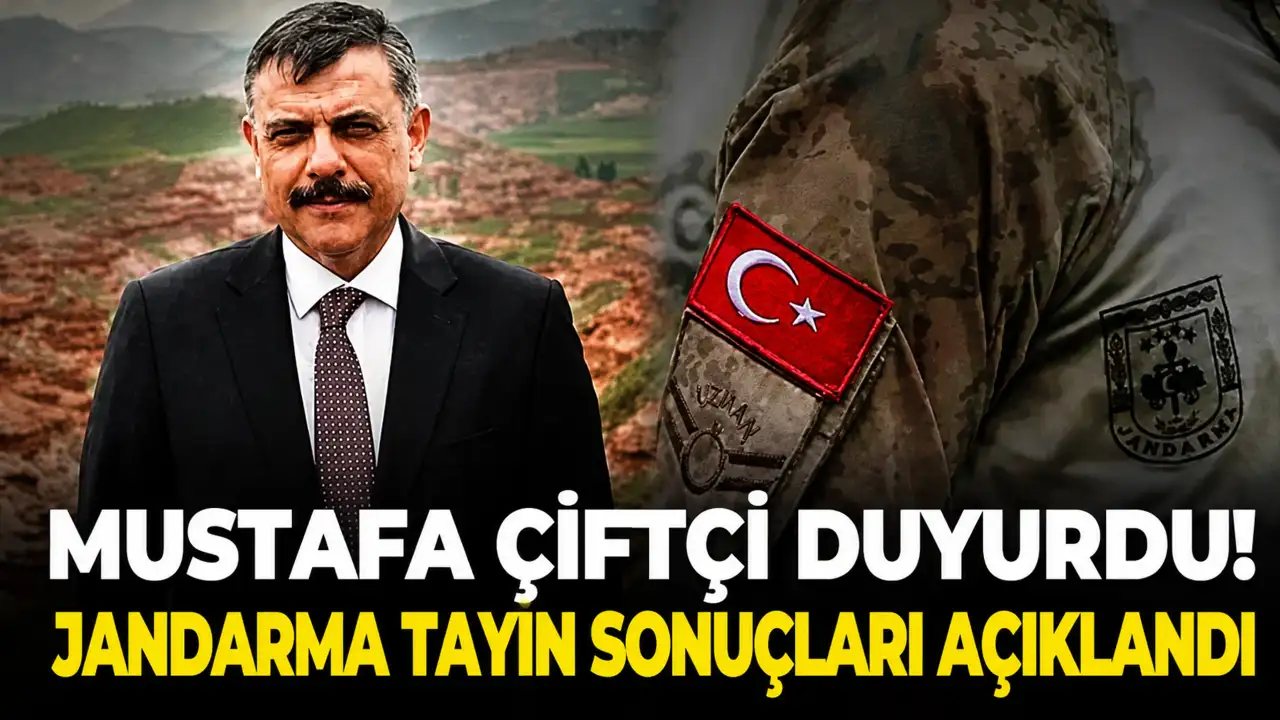 Mustafa Çiftçi duyurdu!  Jandarma tayin sonuçları açıklandı