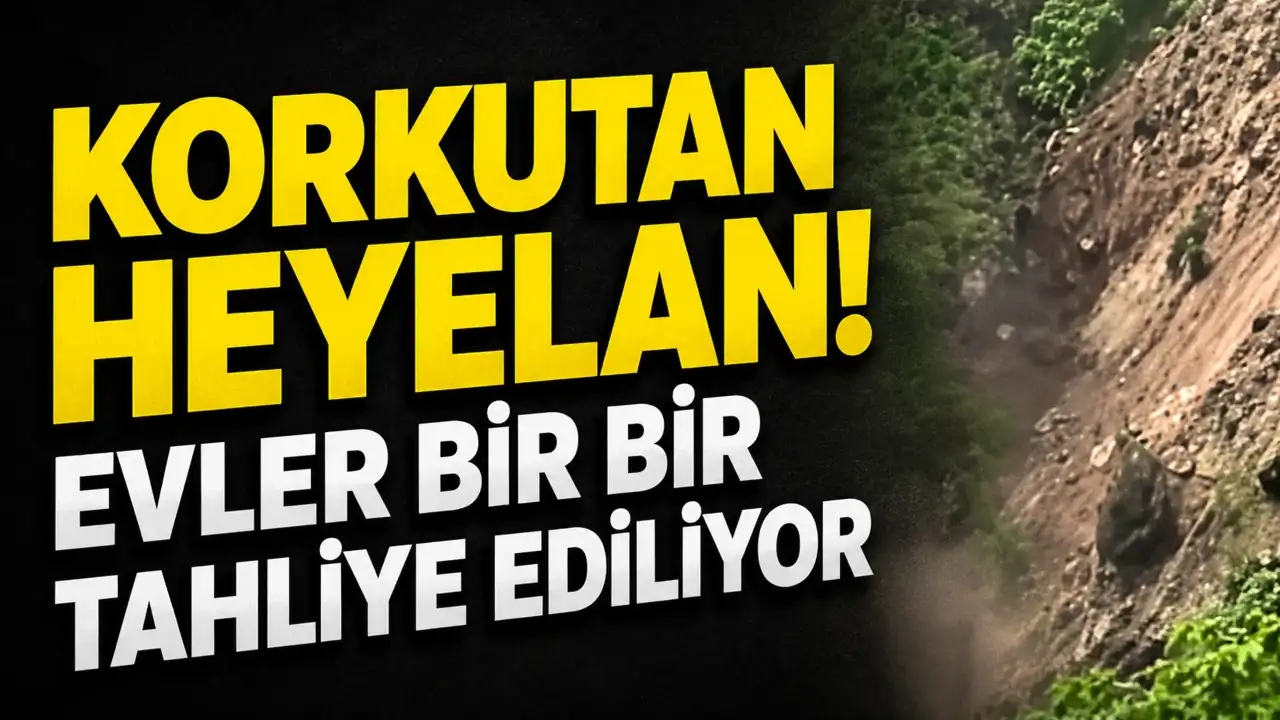 Korkutan heyelan! Evler bir bir tahliye ediliyor