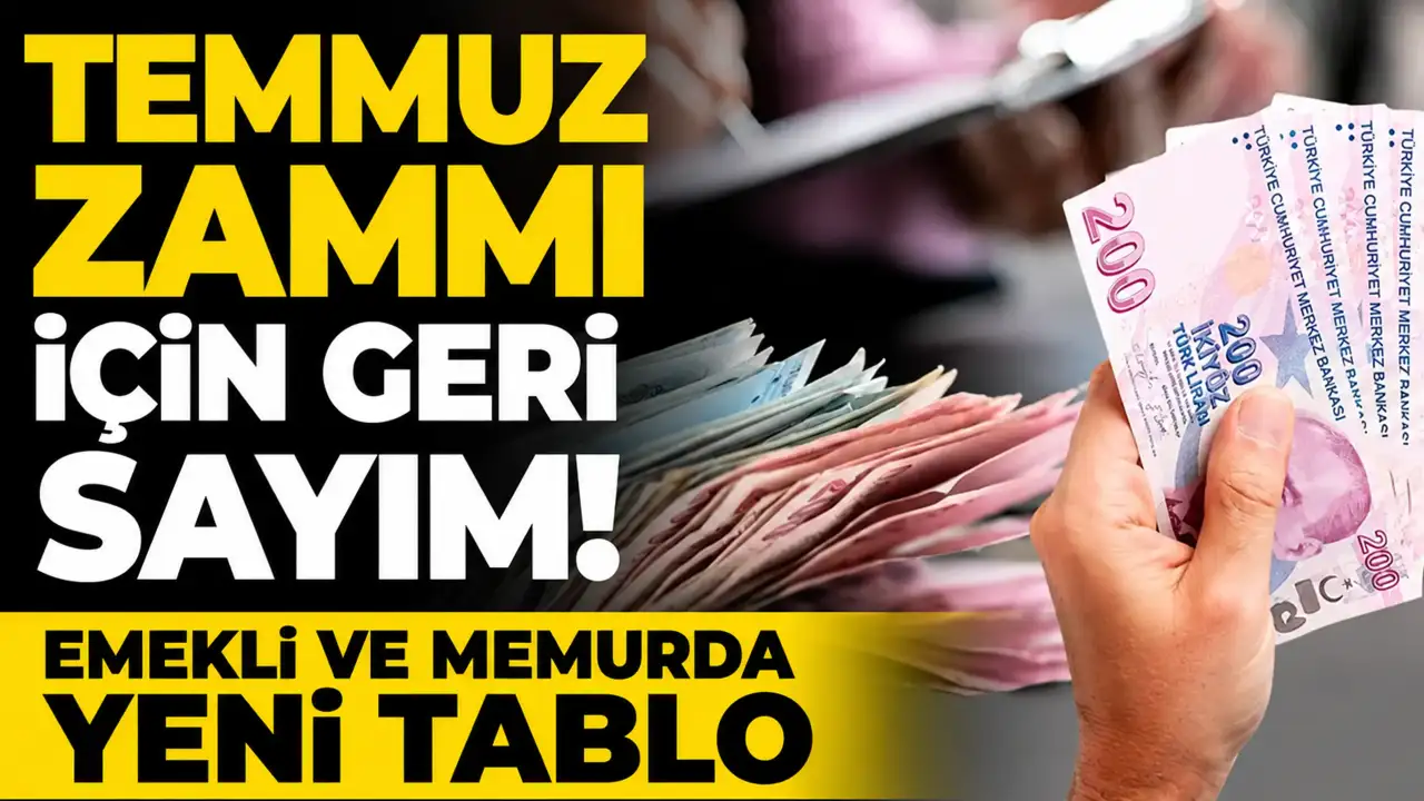 Temmuz zammı için geri sayım! Emekli ve memurda yeni tablo
