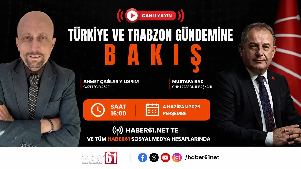 Trabzon ve ülke gündemi Bakış programı ile Haber61TV ekranların'da!