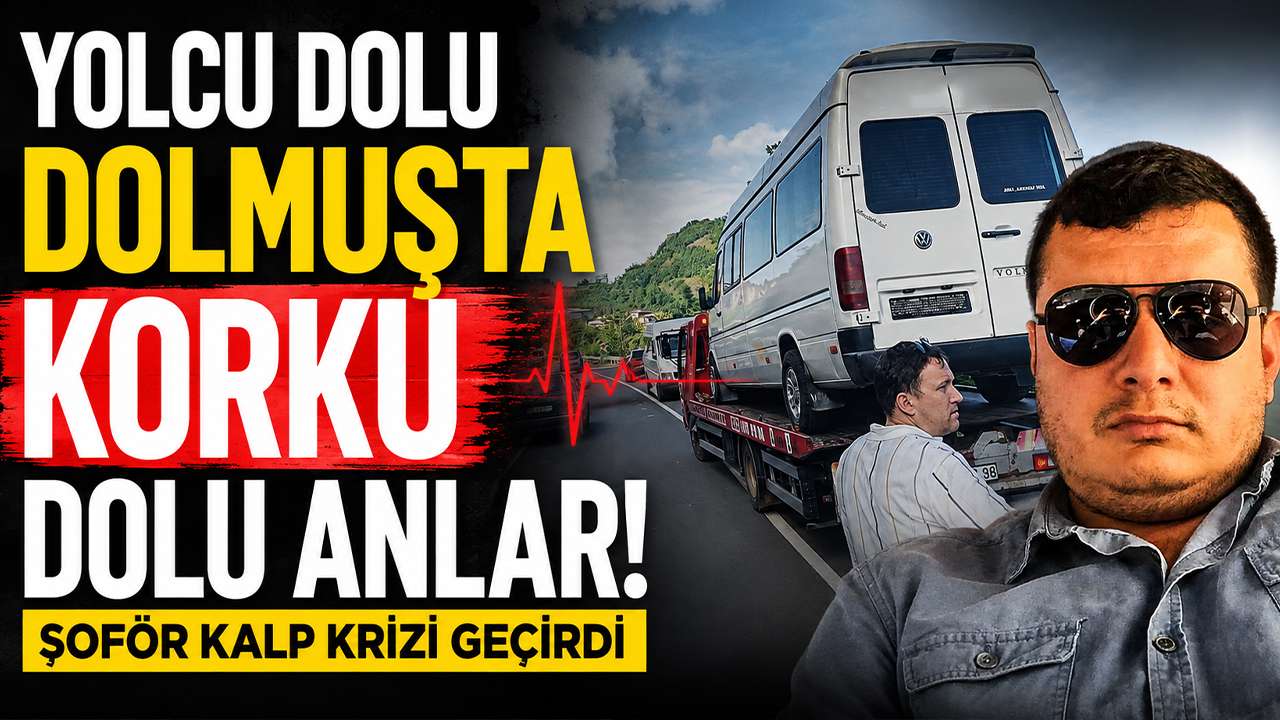 Yolcu dolu dolmuşta korku dolu anlar! Şoför kalp krizi geçirdi