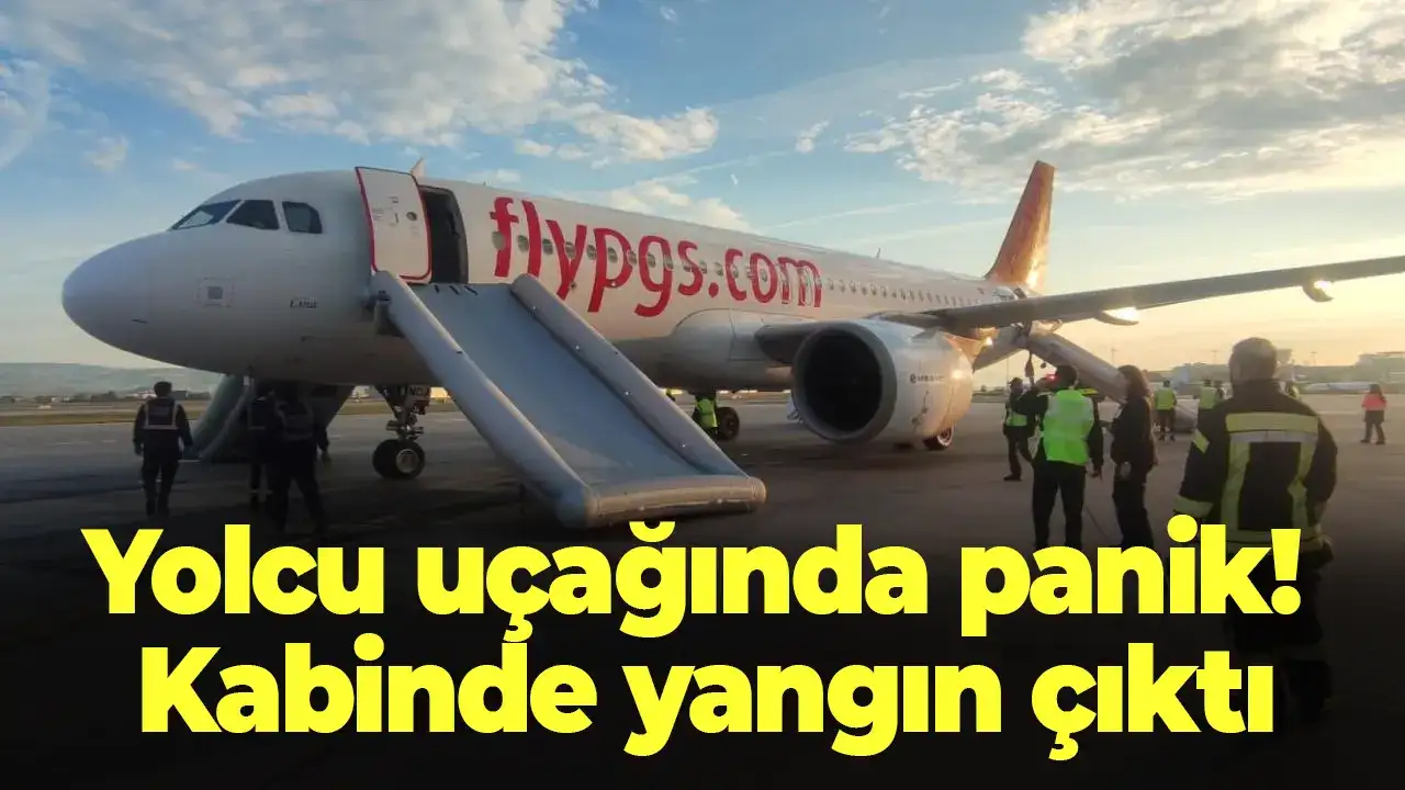Yolcu uçağında panik! Kabinde yangın çıktı