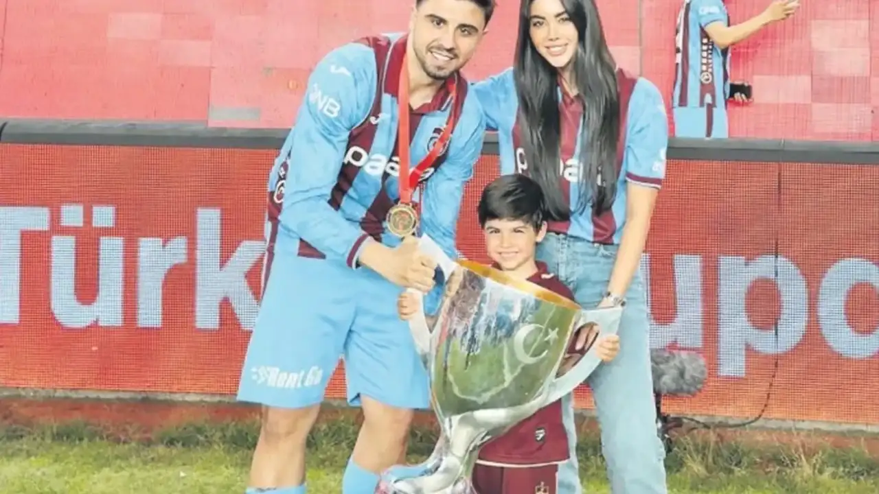 Trabzonsporlu Ozan Tufan'ın oğlu Aren'den Trabzonspor sevgisi