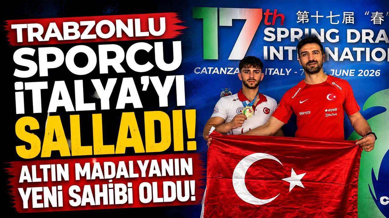 Trabzonlu sporcu İtalya’yı salladı! Altın madalyan