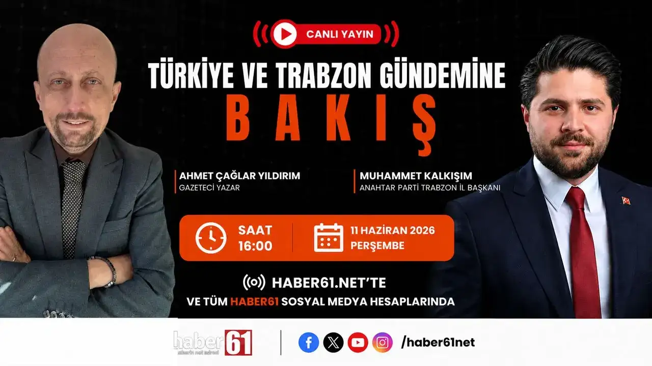 Trabzon ve ülke gündemi Bakış programı ile Haber61TV ekranların'da!