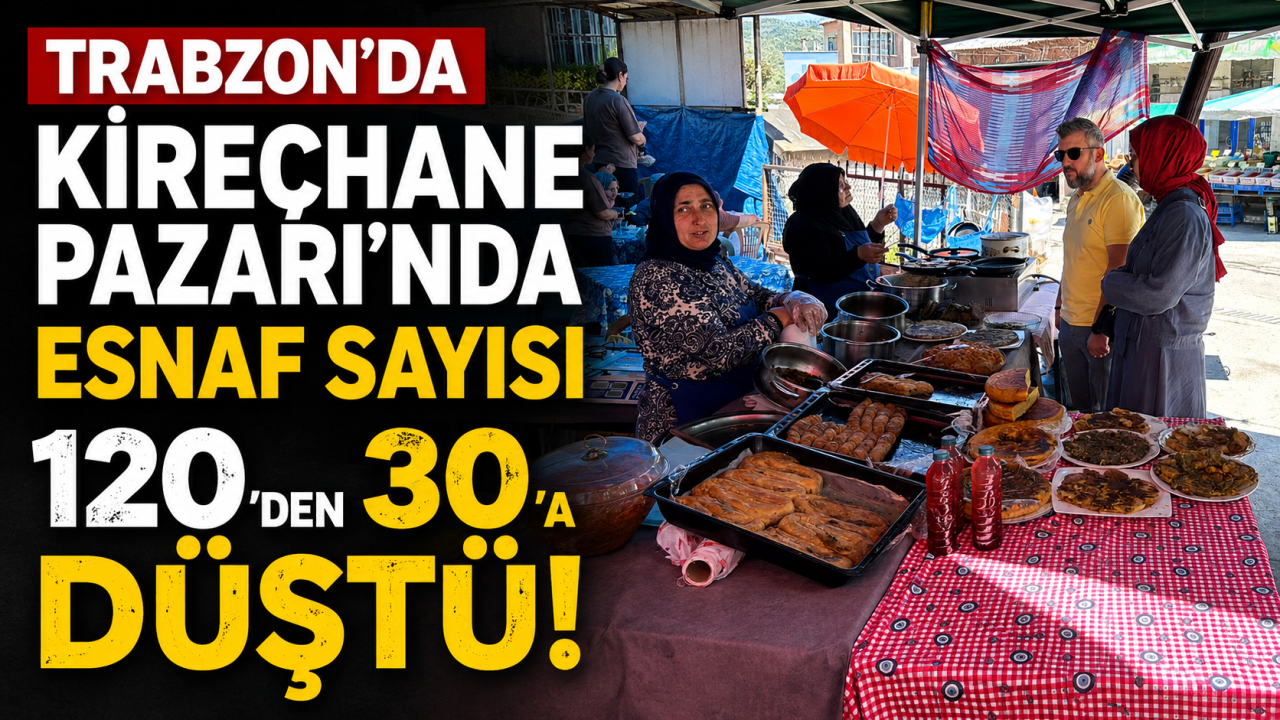 "Trabzon'un Kireçhane Pazarı’nda esnaf sayısı 120’