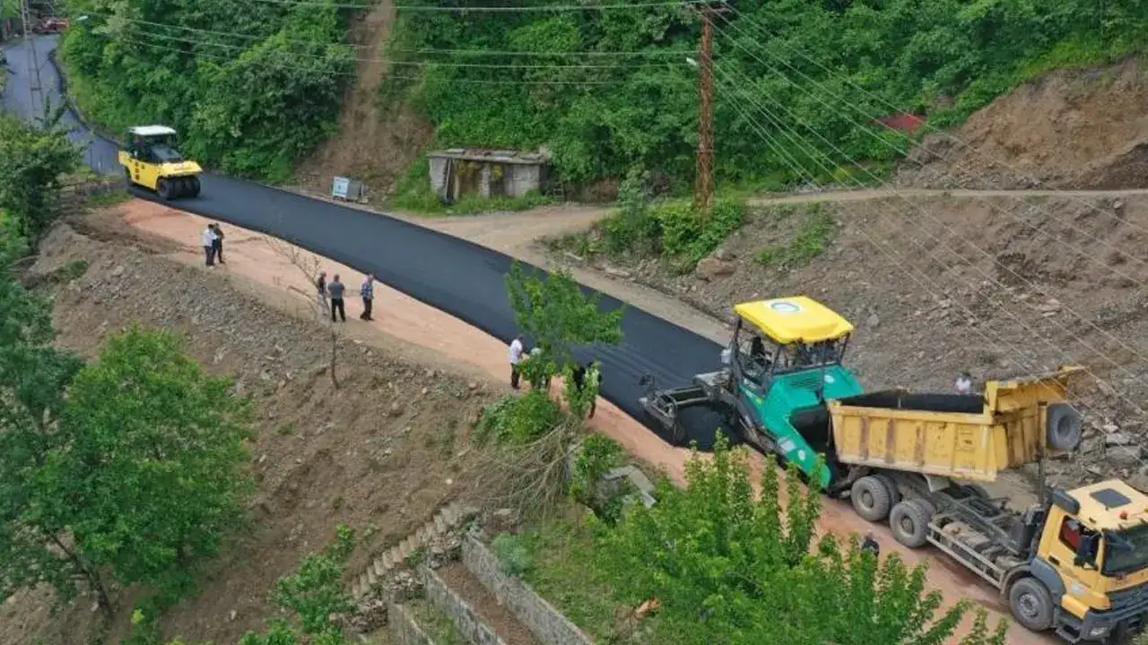 Ordu’da Çiseli Şelalesi yolunda asfalt çalışması başladı